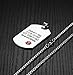 JF.MED Highly Polished Stainless Steel Tag Medical Alert ID Necklace for Men Women 24 inch Free Engraving