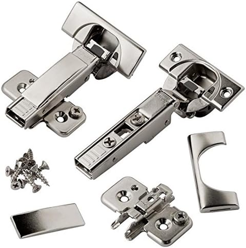 Blum Blumotion 8 Pack 110 Degree Soft Close Hinges Self-Closing Frameless Hinges with Mounting Plates and Hinge Guard Plates