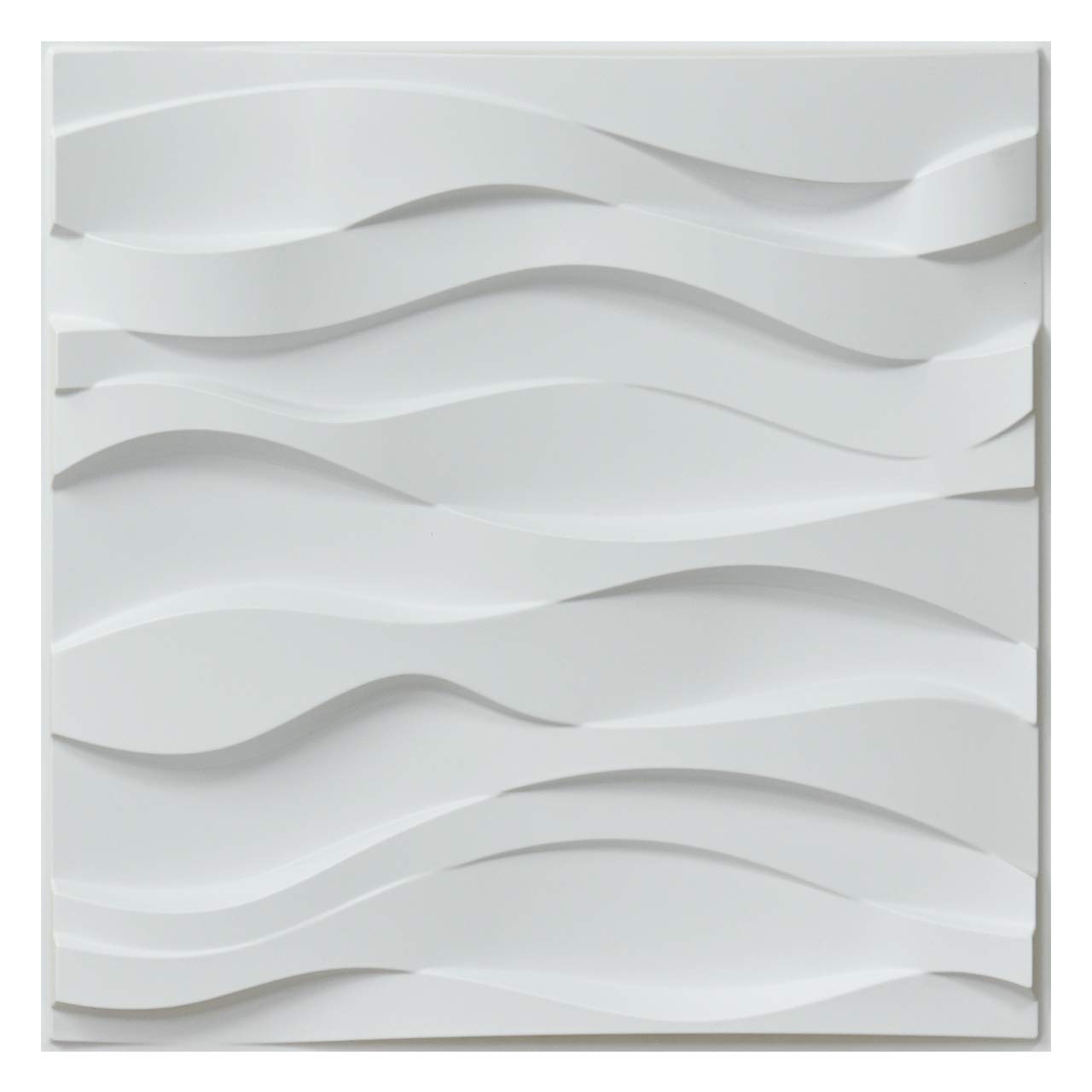 Art3d 19.7" x 19.7" (Pack Of 12) Wall Panel Wave, White for sale ...