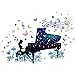 SWORNA Nature Series Flower Butterfly Girl Piano Removable Vinyl DIY Wall Art Mural Sticker Decal Decor for Living Room/Bedroom/Playroom/Hallway/Kindergarten/Home Office/School 26