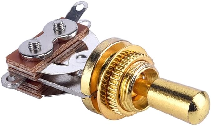Electric Guitar 3 Way Toggle Switch Pickup Selector Switch with Brass Tip Knob (Gold) - Image 4