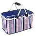 Picnic Insulated Bag, Oumers 32L Large Size Insulated Picnic Basket - BBQ Meat Drinks Cooler Bag -Folding Collapsible Cooler Basket for Family Vacations Parties Outdoor Travel, Keep Food Cold Storage