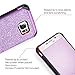 BENTOBEN Case for Galaxy Note 5 Case, Glitter Luxury Bling Hybrid Hard PC Laminated Sparkly Shiny Faux Leather Shockproof Bumper Protective Phone Case for Samsung Galaxy Note 5, Purple