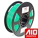 AIO Robotics AIOGREEN PLA 3D Printer Filament, 0.5 kg Spool, Dimensional Accuracy +/- 0.02 mm, 1.75 mm, Green