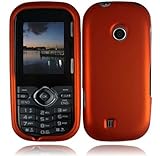 For LG Cosmos 3 VN251S Cosmos 2 VN251 Rubberized Hard Cover Case Orange Accessory