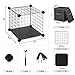 SONGMICS 12 Cube Wire Storage Rack with 3 Fabric Boxes, Interlocking Shelving Unit, Organizer for Clothes, Shoes, Books, Toys, Ideal for Living Room, Closet, Office, Black ULPI34BK