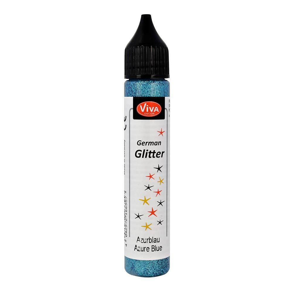 Viva Decor German Glitter, Synthetic Material, Blue, 12 x 2.1 x 2.1 cm