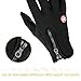 Lonew Touch Screen Gloves, Winter Warm Thermal Gloves Black Gel Men & Women Gloves for Cycling, Running, Climbing and Winter Outdoor Sports - Waterproof & Windproof and Adjustable Size