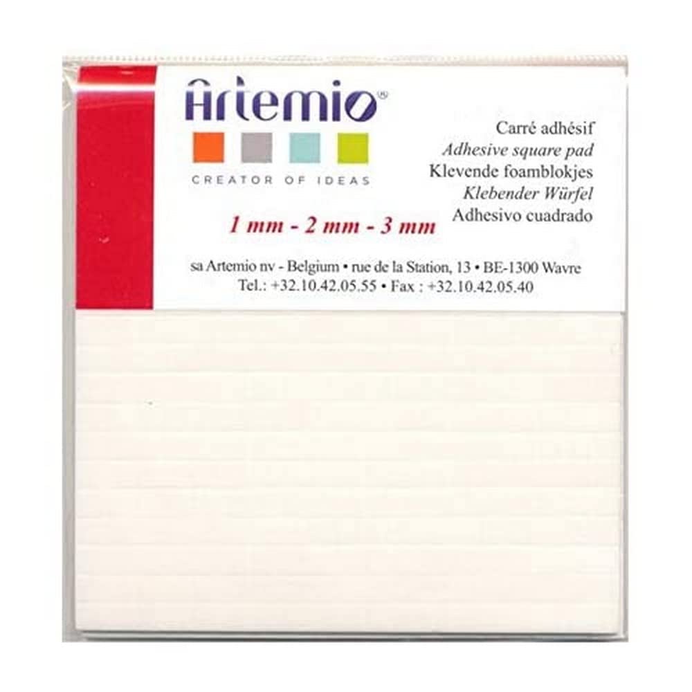 Artemio Adhesive Double Sided Foam Board, Plastic, white, 0.7 x 9.8 x 12.6 cm