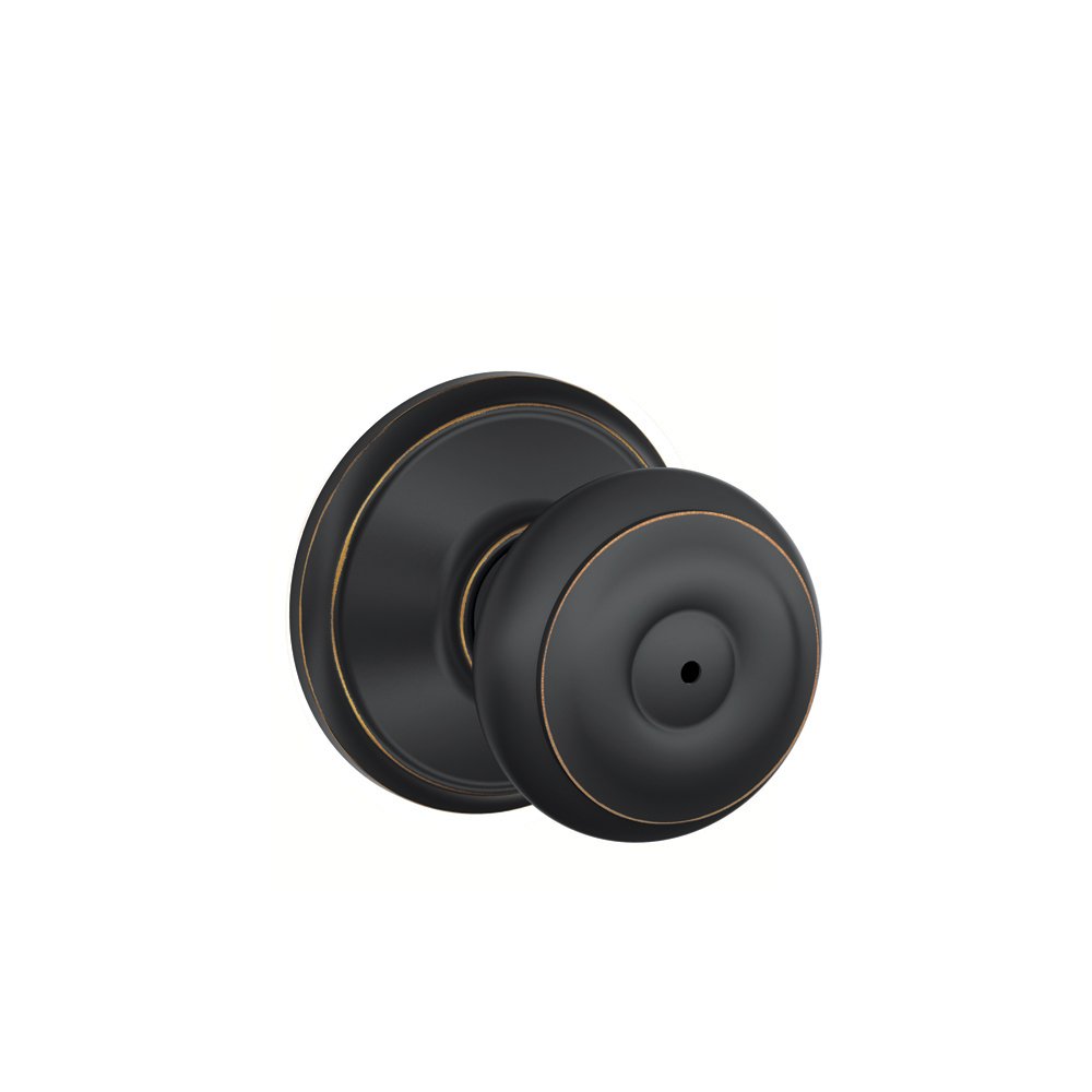 Schlage F40VGEO716 Georgian Privacy Knob, Aged Bronze
