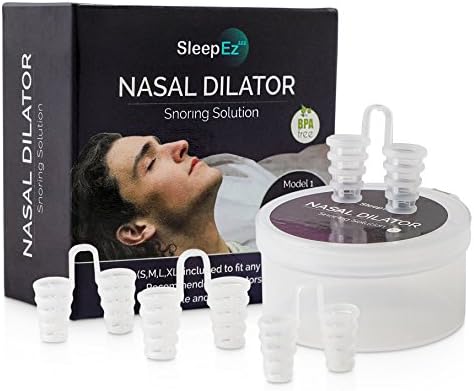 Snoring Solution - NEW 2018 Upgraded Design Snore Stopper - Snoring DeviceThat Works - Instant Snore relief - Perfect For Home Or Travel - 4 Pairs - 2 sizes