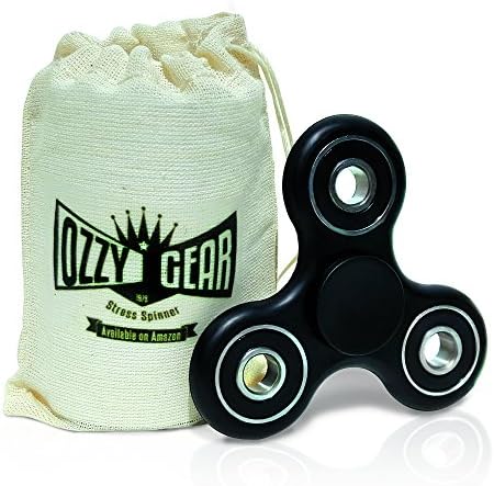 Stress Spinner by Ozzy Gear-Addictive Fun Tri Fidget Hand Toy for Kids and Adults-New and Improved Pocket Sized EDC has 2+ minute spin time-Bonus Gift-Tested, Shipped and Sold in USA