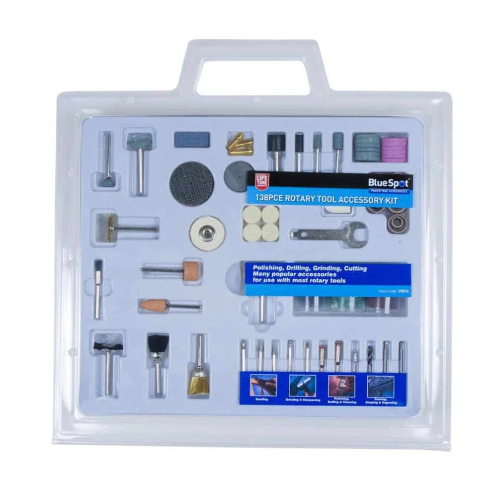 Blue Spot Tools 19010 Xtra Rotary Tool Kit (138 Pieces)