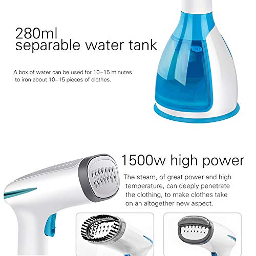May Steam Fast Garment Steamer for Clothes, Powerful 7-1 Fabric Steamer for Home/Travel. Remove Wrinkles/Steam/Soften/Clean Fast-Heat Safe Ironing 280ml 1100W