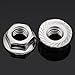 5/16-18 Serrated Flange Hex Lock Nuts, Stainless Steel 18-8 (304), Bright Finish, 50 PCS