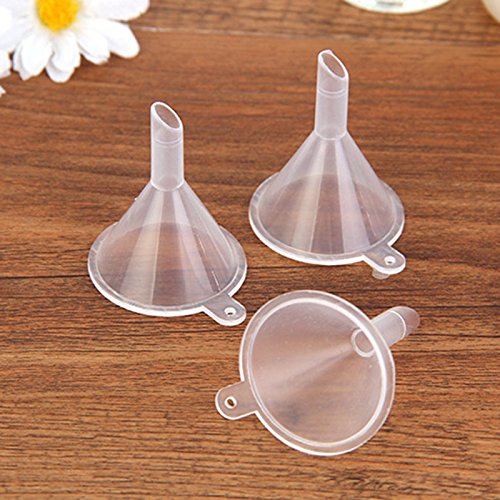 Plastic Funnel,ASDOMO Funnel For Water, Car Oil, Gas ,Gas Additives, Lubricants and Fluids,Perfume Funnel Transparent Color 20PCS