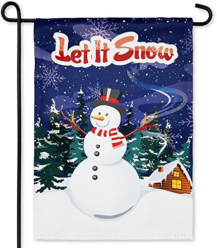 Harbor Bay Home Winter Garden Flag Let It Snow – Double Sided Printing – 12.5 X 18 Inches – Decorative Snowman Seasonal…