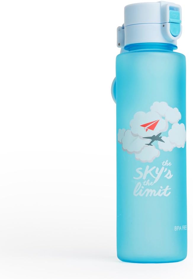 Simply Life Inspirational Gifts - Dare to Dream Big Frosted Water Bottle with Pop- Up Lid (Bpa Free) 1000ml - Wide Mouth, Light Weight, Durable, Odorless, Fits Most Cup Holders.