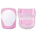 Child Kids Protective Gear Set,Knee and Elbow Pads with Wrist Guards Toddler for Multi-sports Cycling ,Bike,Rollerblading, Skating, Volleyball (Pink)