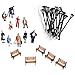 Jili Online People Figures/Bench Models/Lamppost Lights Models for HO Scales Layout Accs