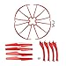Coolplay 4 Colors Syma X5SC X5SW Main Blade Propellers & Protectors Frame & Landing Skid Included Mounting Screws for RC Mini Quadcopter Toy