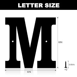 6 Inch Metal House Numbers, House Address Letters