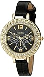 Geneva Women's FMDJT104C Analog Display Japanese Quartz Black Watch