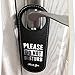 Quality Clever Do Not Disturb Double-Sided Door Knob Hanger Sign, 2 Pack - Professional Signage, Fits All Handles - Privacy & Productivity At Home, Office, Work & Housekeeping - Eco-Leather