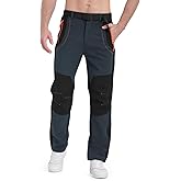 BondiTrekk Mens Snow Ski Pants Fleece Lined Winter Hiking Waterproof Insulated Snowboard Outdoor Pant with Belt Pockets