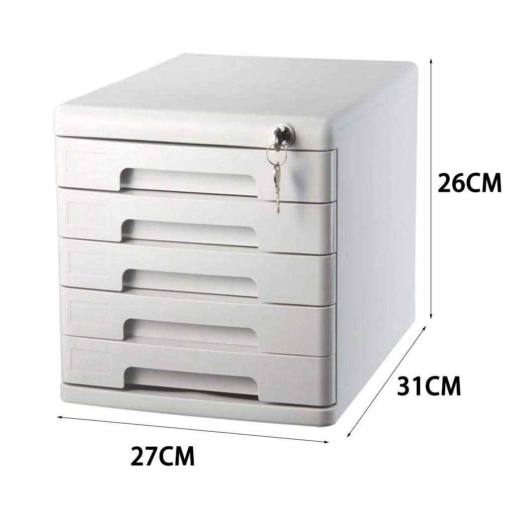 Chse U Box Desktop File Cabinet 5 Layer With Lock Plastic Drawer