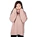 Pinksee Women's Casual Long Sleeve Turtleneck beige Knit Pullover Sweater (L)