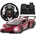 Best Choice Products 1/14 Scale RC Lamborghini Veneno Realistic Driving Gravity Sensor Remote Control Car Red
