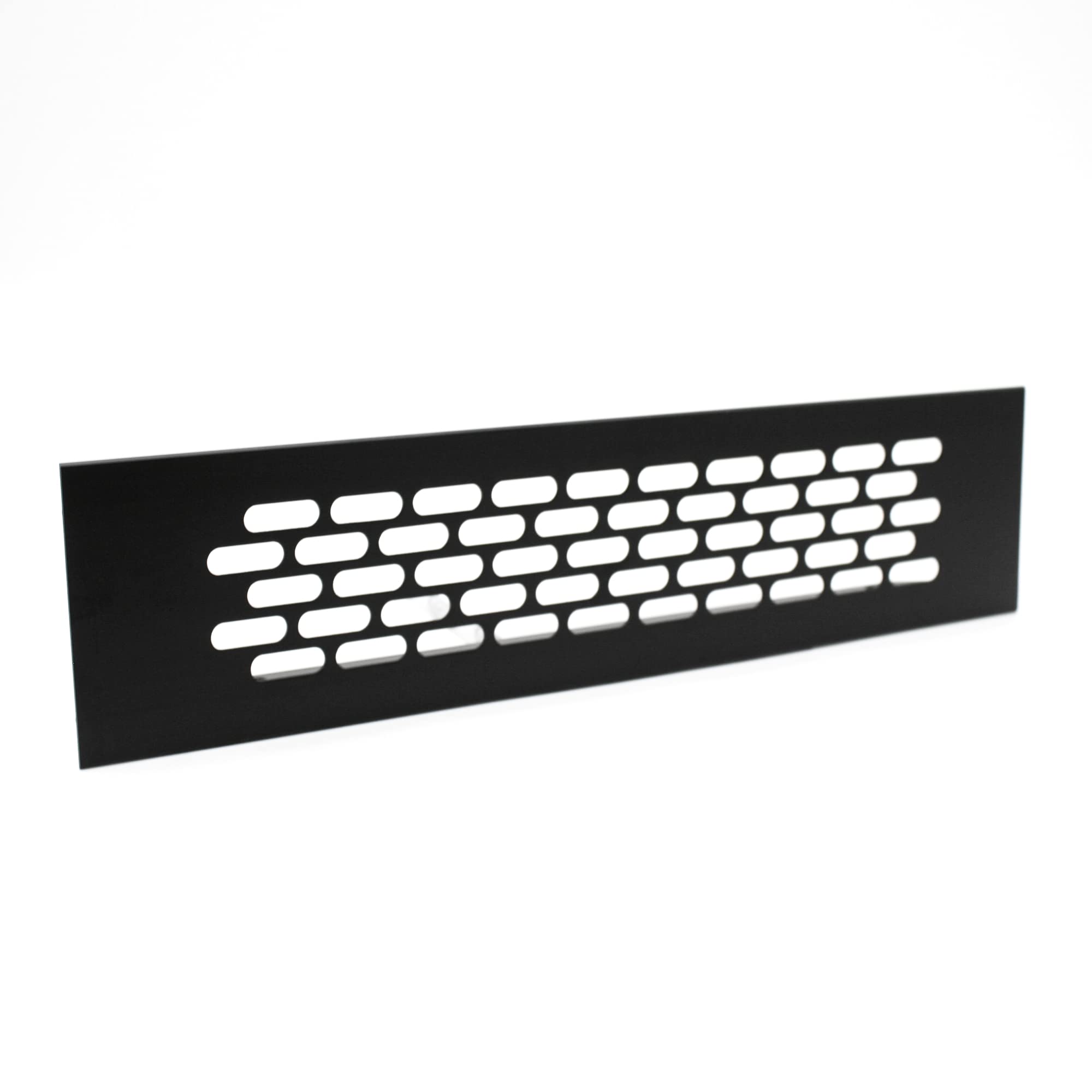 DOJA Barcelona Ventilation Grille 245 x 60 cm Black Pack 4 Exhaust Air Grille Oven, Fireplace, Kitchen, Bathroom Wet Room Ventilation Grille Furniture, Sinks, Electrical Appliances
