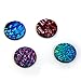 Fuseworks Dichroic Texture Fusible Glass Shapes, 1-Inch Round Disks, Assorted Colors, 4-Pack