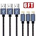 Lightning Cable OTISA 3Pack 6Ft iPhone Denim Charging cable Compatible with iPhone 6/6s/6 Plus/6s Plus,iPhone 5/5s,iPhone 7/7 Plus,iOS Devices[Blue]