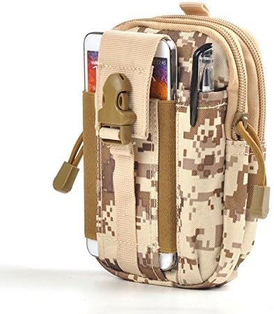 Gadget Belt Waist Bag Utility Pouch with Cell Phone Holster, Holder Camping Hiking Outdoor Gear Cell Phone Holster Holder for iPhone 6/6S/7 by Christine 4.72 X 2.36 X 6.89 inch(Ruin camouflage)