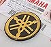 Yamaha 5HV-F3108-30 - Genuine 30MM Diameter Yamaha Tuning Fork Decal Sticker Emblem Logo Black / Gold Raised Domed Gel Resin Self Adhesive Motorcycle / Jet Ski / ATV / Snowmobile