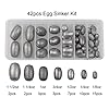 JSHANMEI-Assorted-Lead-Sinkers-Weights-Kit-with-Durable-Fishing-Tackle-Box-Rubber-Core-Sinker-Bass-Casting-Sinker-Worm-Weight-Sinker-Removable-Split-Shot-Sinker
