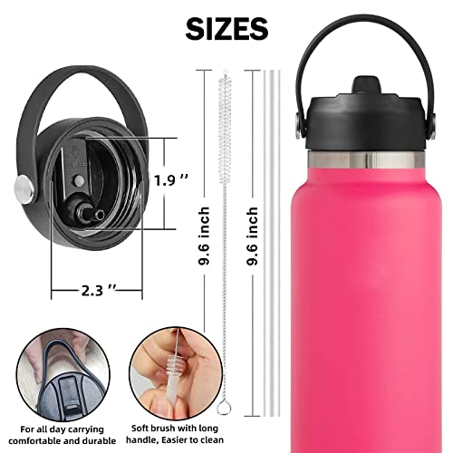 LLCJYYCY Hydroflask Wide Mouth Lids with Straws, Flexible Straw
