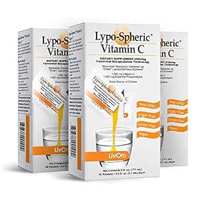 Lypo–Spheric Vitamin C – 3 Cartons (90 Packets) – 1,000 mg Vitamin C & 1,000 mg Essential Phospholipids Per Packet…