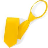 UETLRO Pre Tied Adjustable Black Zipper Ties for Men 3.15" (8CM) Womens Solid Color Necktie