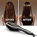USpicy Hair Straightening Brush Anti Frizz, Adjustable Temperature Hair Straightener Brush Portable, Hair Brush Straightener Auto Shut Off