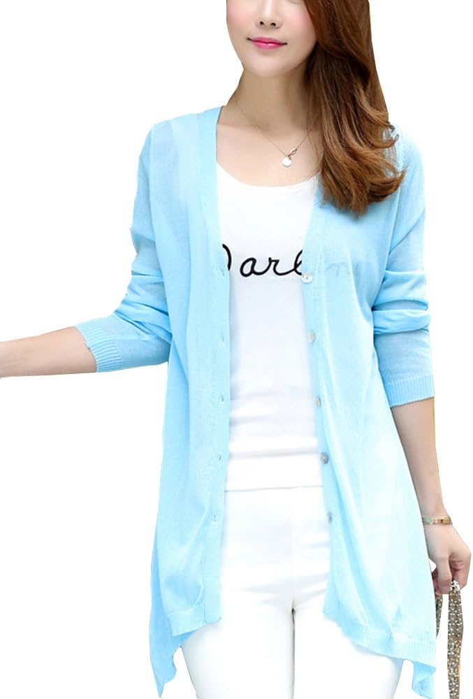 Tribear Women's Knitted Loose Open Front Cardigan Thin Sweater Shawl