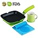 (SET OF 6) Premium Quality Silicone Pot Holders, Handle Holders for Hot Pans and Cast Iron Skillets. 5 in 1 as Hot Pad, Spoon Rest,Trivets, Jar Opener, Pot Mat. Flexible,Thick and Durable