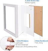 EGOFINE 7x5 Photo Frames Set of 3 White Solid Wood 4x6 Matting view 6