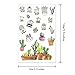 Chuangdi 48 Sheets Cactus Stickers Plant Flower Decorative Stickers Journal Planners Stickers for Party Holiday Supplies