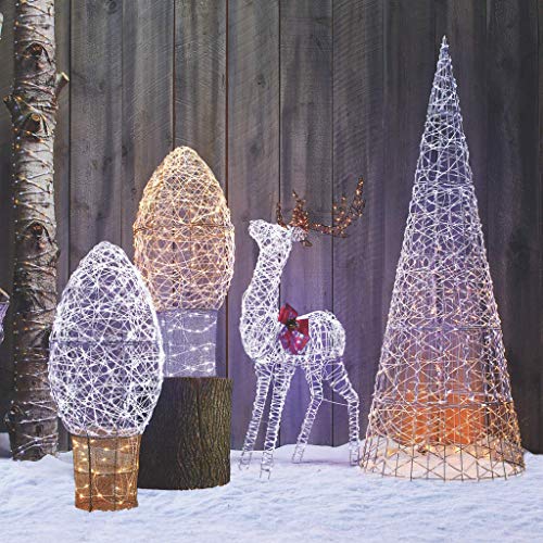 NOMA 4 Ft. PreLit Light Up Reindeer Christmas Decoration Holiday