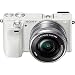 Sony Alpha a6000 24.3MP Mirrorless Digital Camera + 16-50mm Lens Kit (White) + 64GB Card + Photo Bag + Extra Battery + Wide Angle Lens + 2X Telephoto Lens + Flash + Remote + Tripodthumb 1
