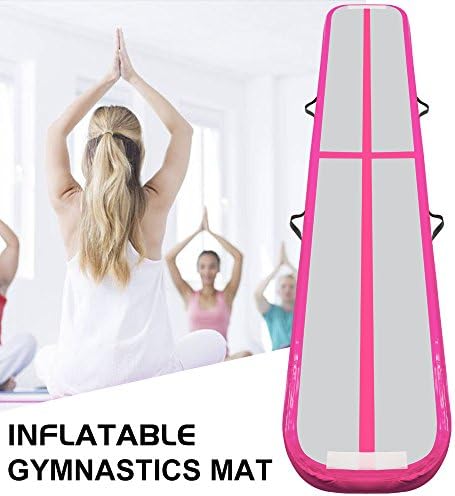 Gutlucky Inflatable Tumbling Gymnastic Air floor Mat Track Cheerleading for Home Use/Cheerleading/Beach/Park and Water 9.84'1.64'