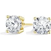 Anbamahong Moissanite Earrings Lab Created Diamond 925 Sterling Silver Stud for Men Women Jewelry Gifts